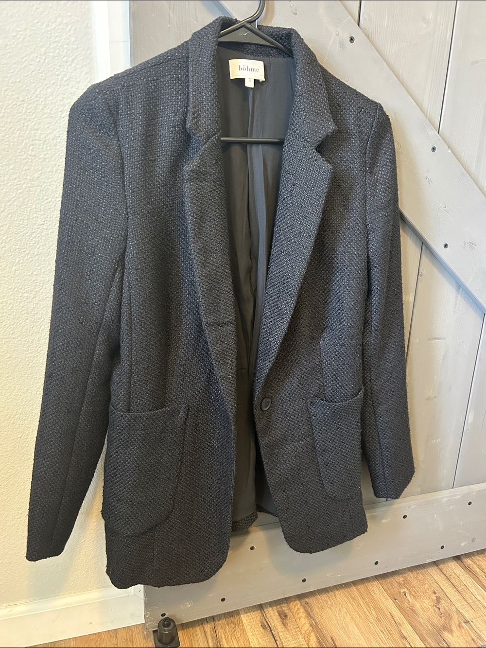 Women’s Textured Black Blazer